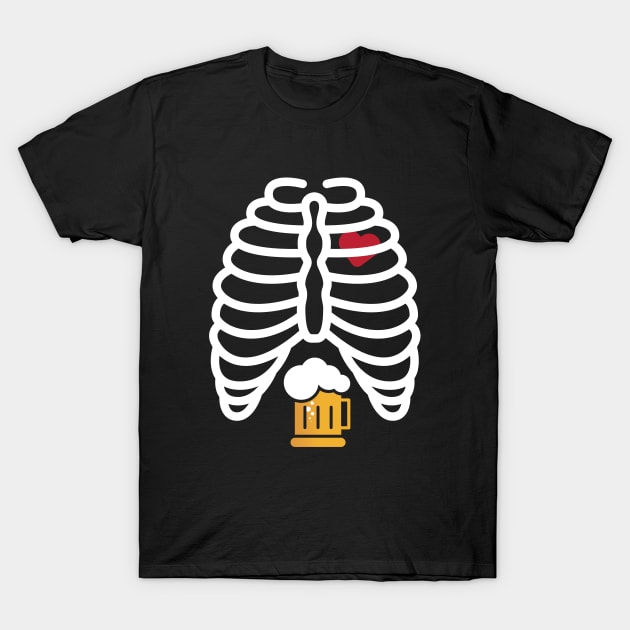 Skeleton - Beer - Beer Lover - Halloween Costume Shirt T-Shirt by BKFMerch